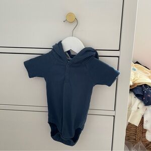 Nordstrom Baby Dark Blue Hooded Bodysuit 3 Months